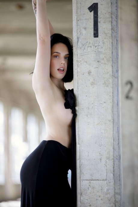 Beautiful brunette babe Marisa Ehret shows off her flawless naked body
