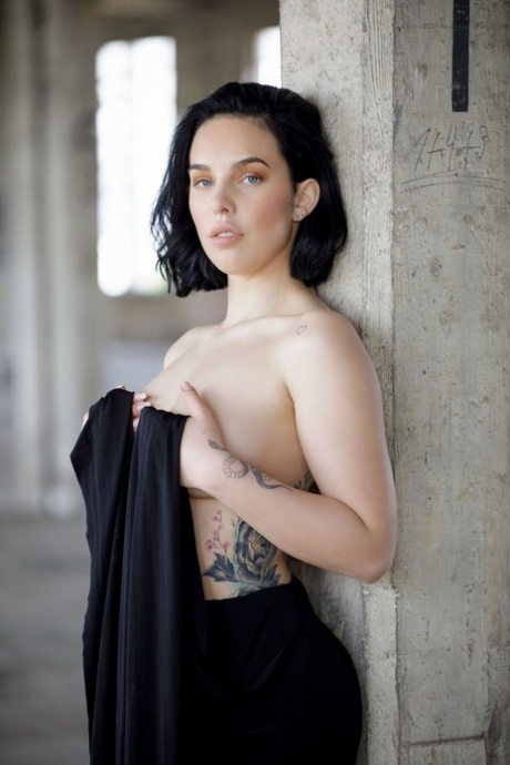 Beautiful brunette babe Marisa Ehret shows off her flawless naked body