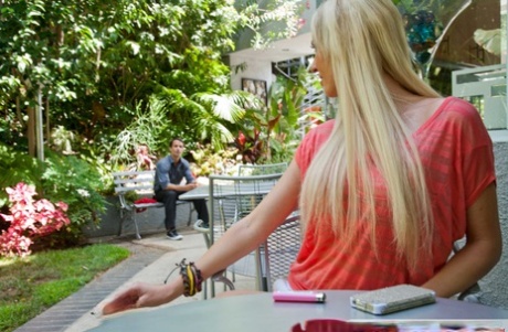 Blonde babe Victoria White invites her neighbor over for wild hardcore sex