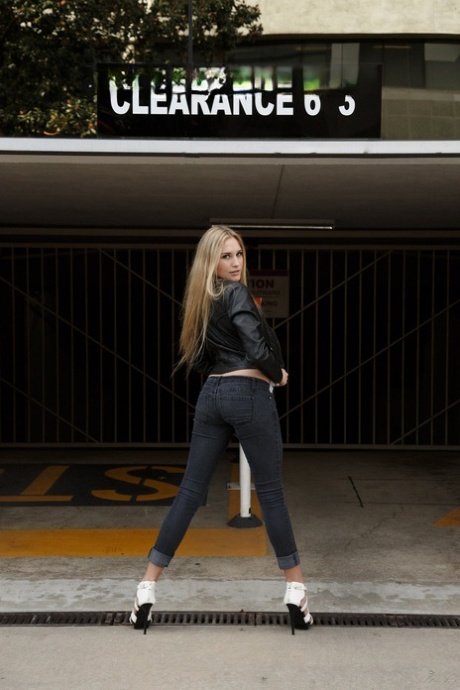 Teen girlfriend Cole Esenwein exposes her bum and poses in rainbow undies